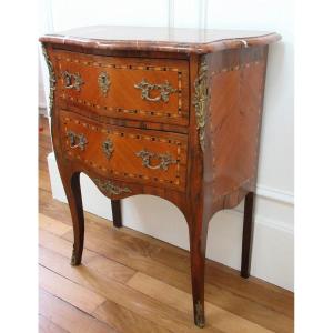 Small Louis XV Commode 19th Curved Or Large Bedside Table