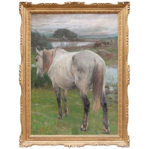 Ruggero Panerai (firenze 1862-1923) Grazing Horse
