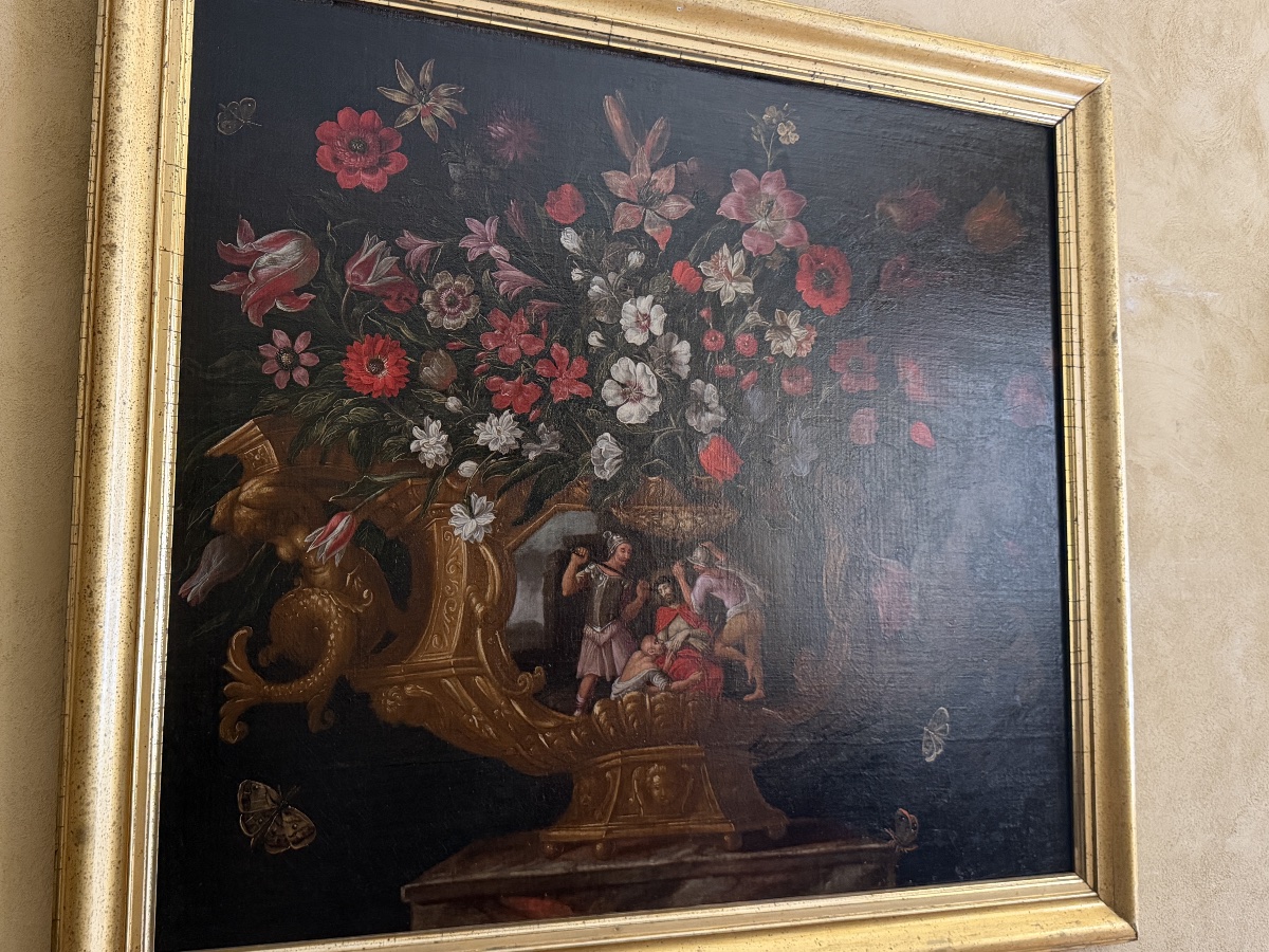 Still Life With Flowers – Attributed To The Master Of The Grotesque Vases – 17th Century-photo-2