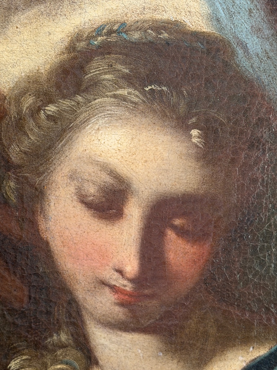 L’Éducation de la Vierge – Pietro Bardellino – Huile sur Toile – XVIIIe Siècle-photo-3