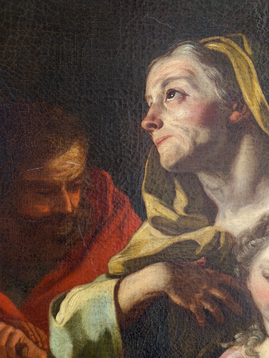 L’Éducation de la Vierge – Pietro Bardellino – Huile sur Toile – XVIIIe Siècle-photo-1