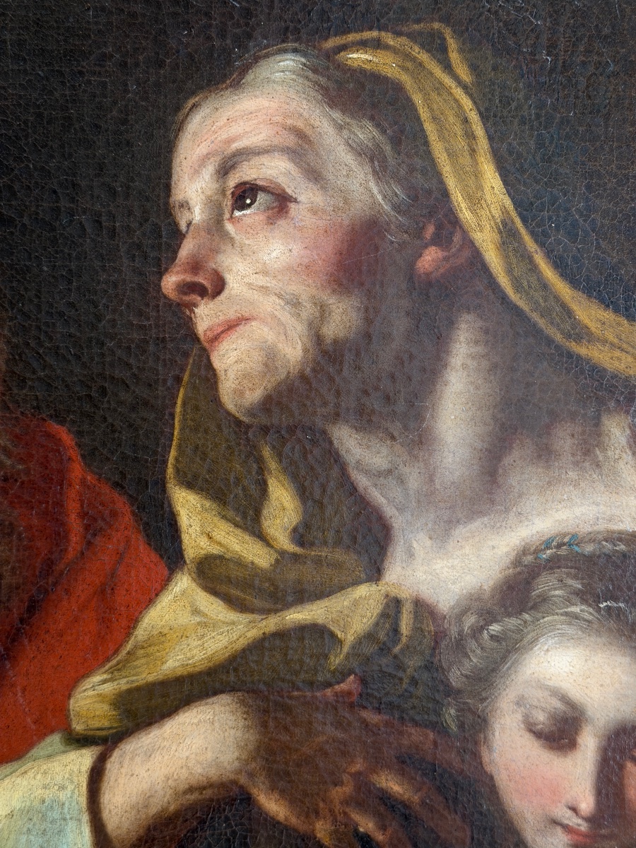 L’Éducation de la Vierge – Pietro Bardellino – Huile sur Toile – XVIIIe Siècle-photo-2