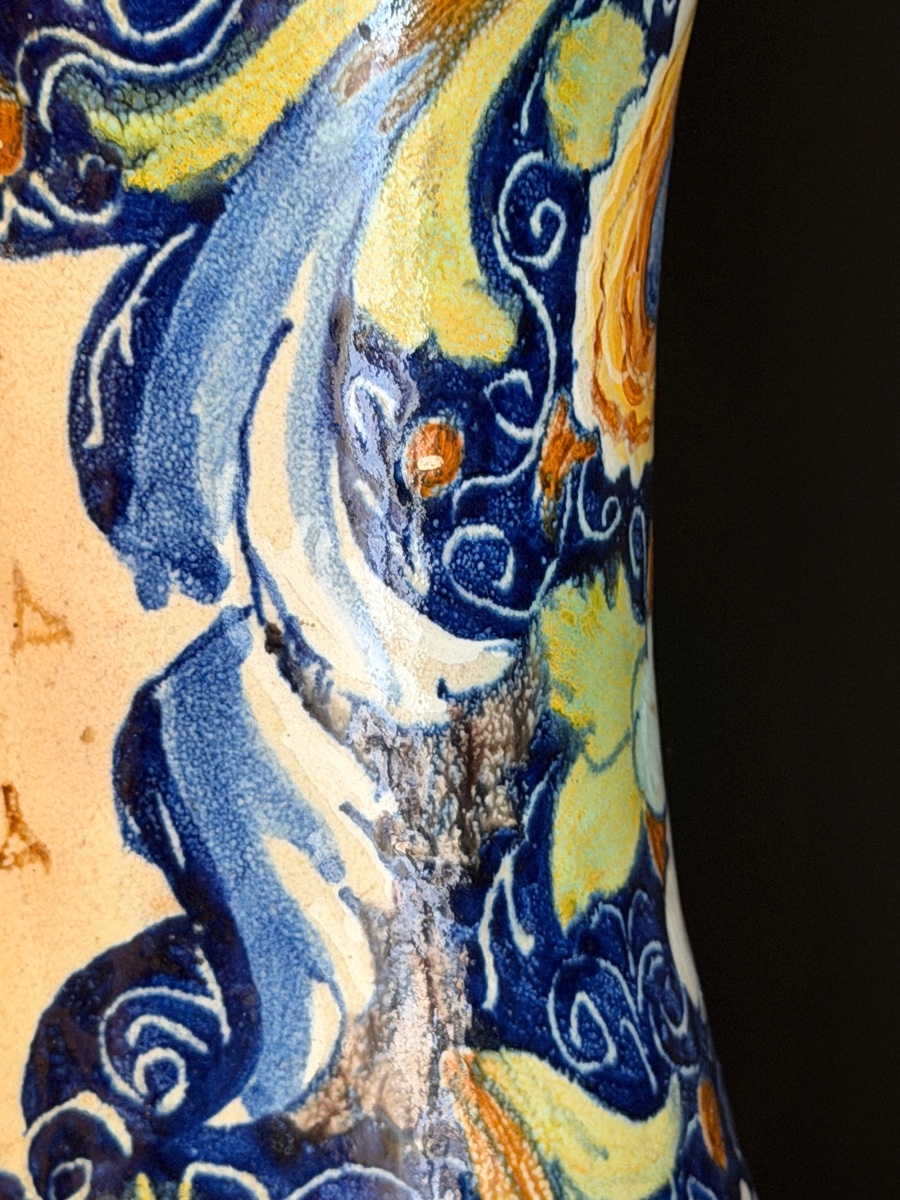 Albarello d’apothicaire en faïence polychrome à décor de figure allégorique, Italie, XVIe-photo-4