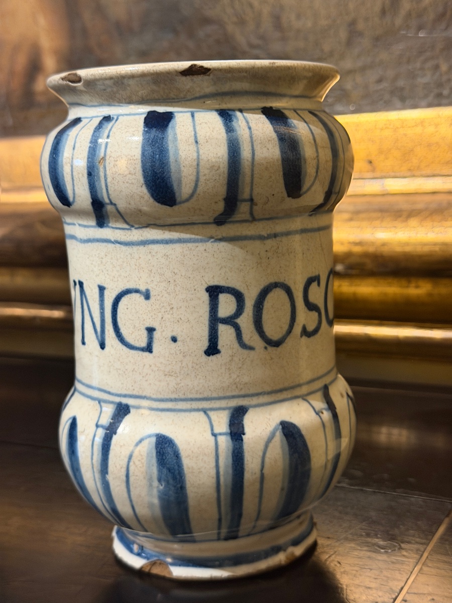 Rare Ligurian Majolica Apothecary Jar, Savona, Late 16th–early 17th Century-photo-4