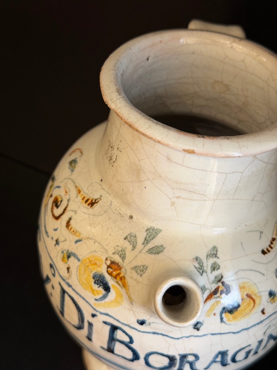 Pharmacy Jar Made Of Faenza Compendiary Majolica, Late 16th Century-photo-4