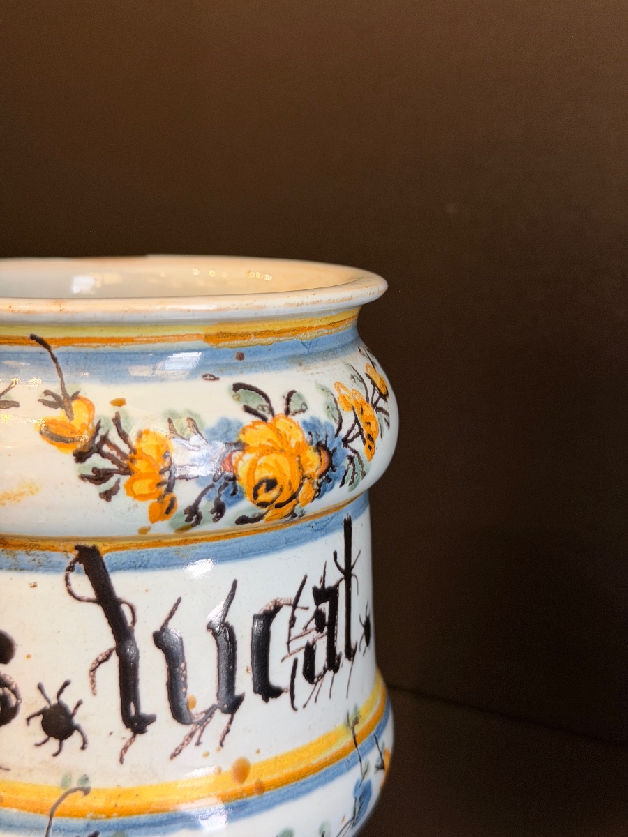 18th-century Turin Majolica Apothecary Jar-photo-2