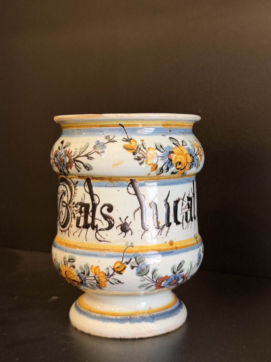 18th-century Turin Majolica Apothecary Jar-photo-3