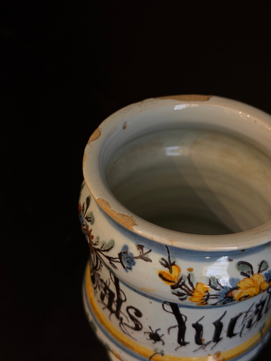 18th-century Turin Majolica Apothecary Jar-photo-4