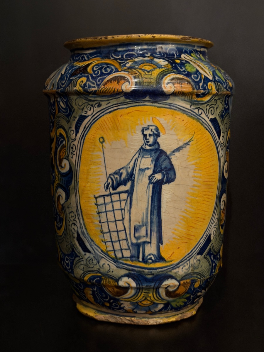 Paire de grands vases de pharmacie vénitiens de Mastro Domenico Betti, XVIe siècle-photo-4