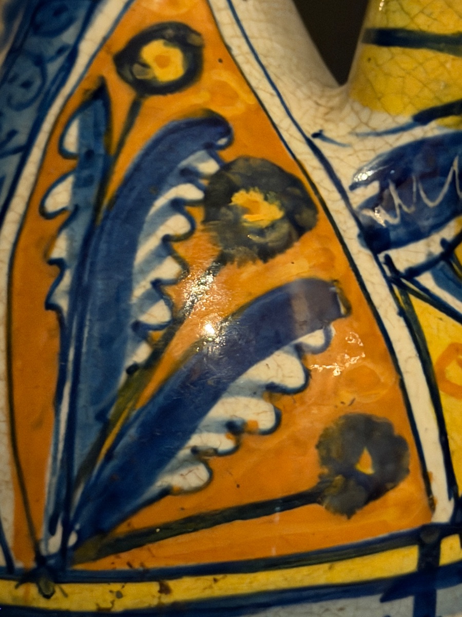 Polychrome Majolica Jug From Siena, 15th Century-photo-1