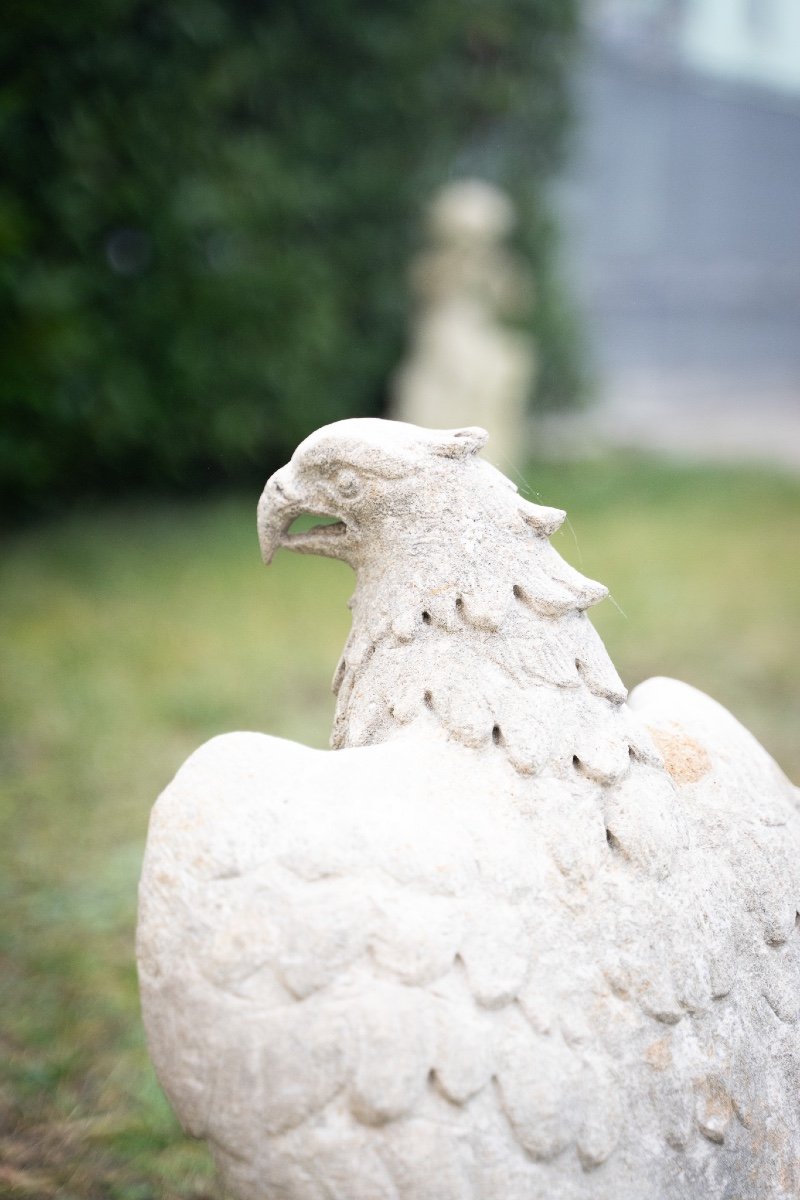 Statua In Pietra Di Vicenza Rappresentante Un’aquila-photo-5