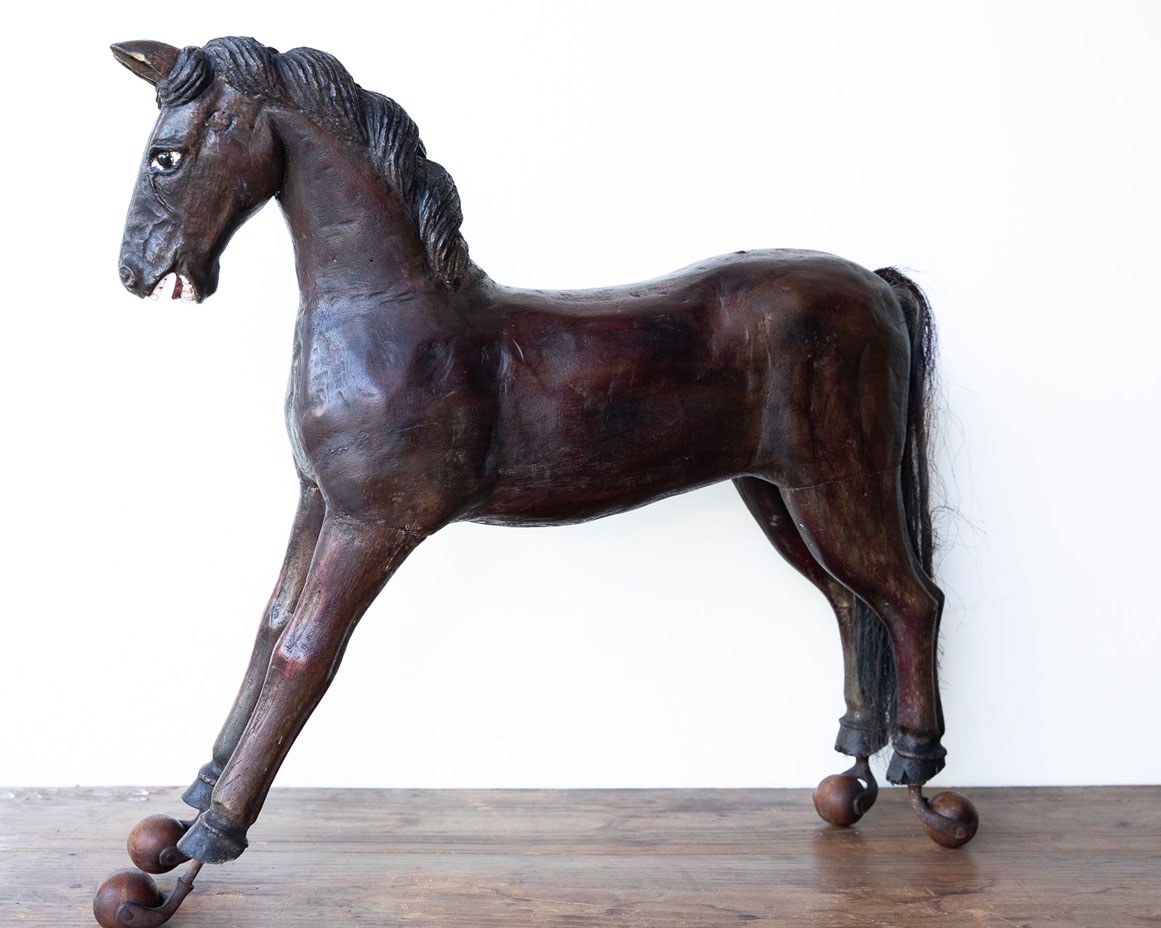 Wooden Carousel Horse – 19th Century-photo-2