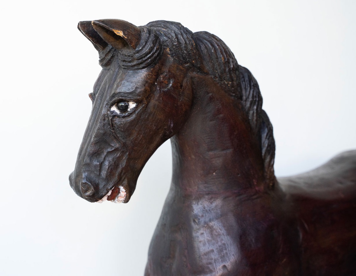 Wooden Carousel Horse – 19th Century-photo-3