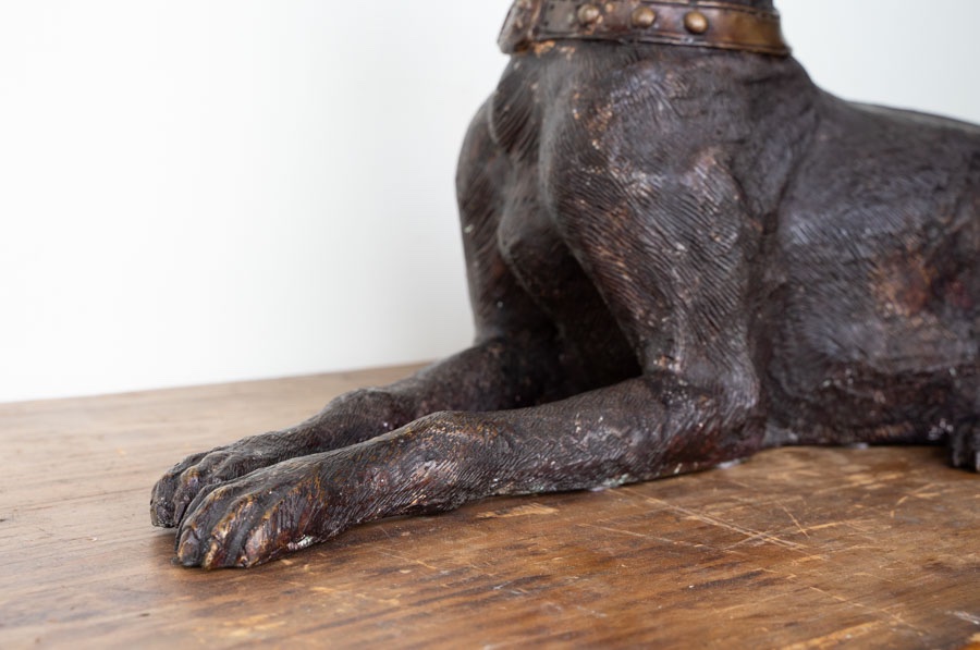 Bronze Sculpture Of A Dog – Milan, Early 20th Century-photo-2