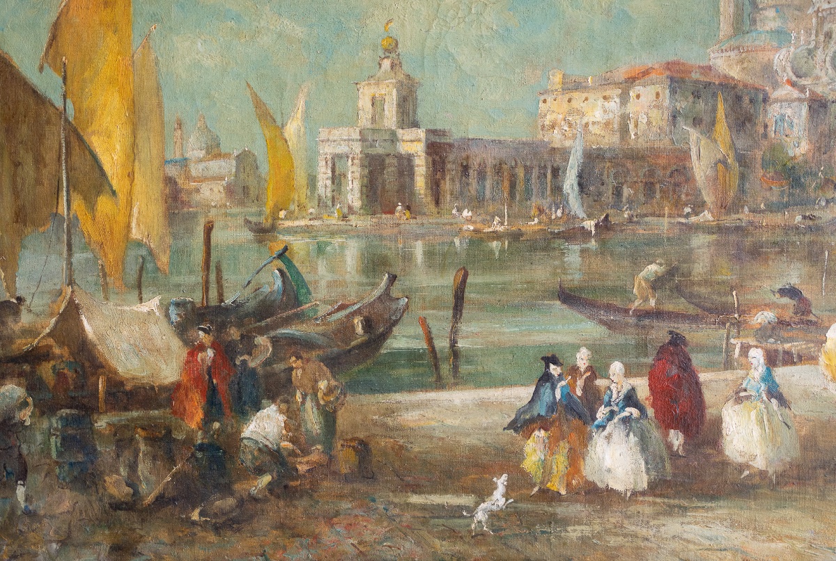Vue de Venise avec l’église de la Salute – Eugenio Zeno Bonivento-photo-1