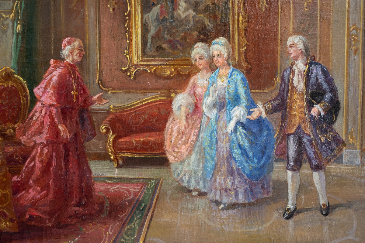 Interior Scene With Cardinal – Natale Penati-photo-4