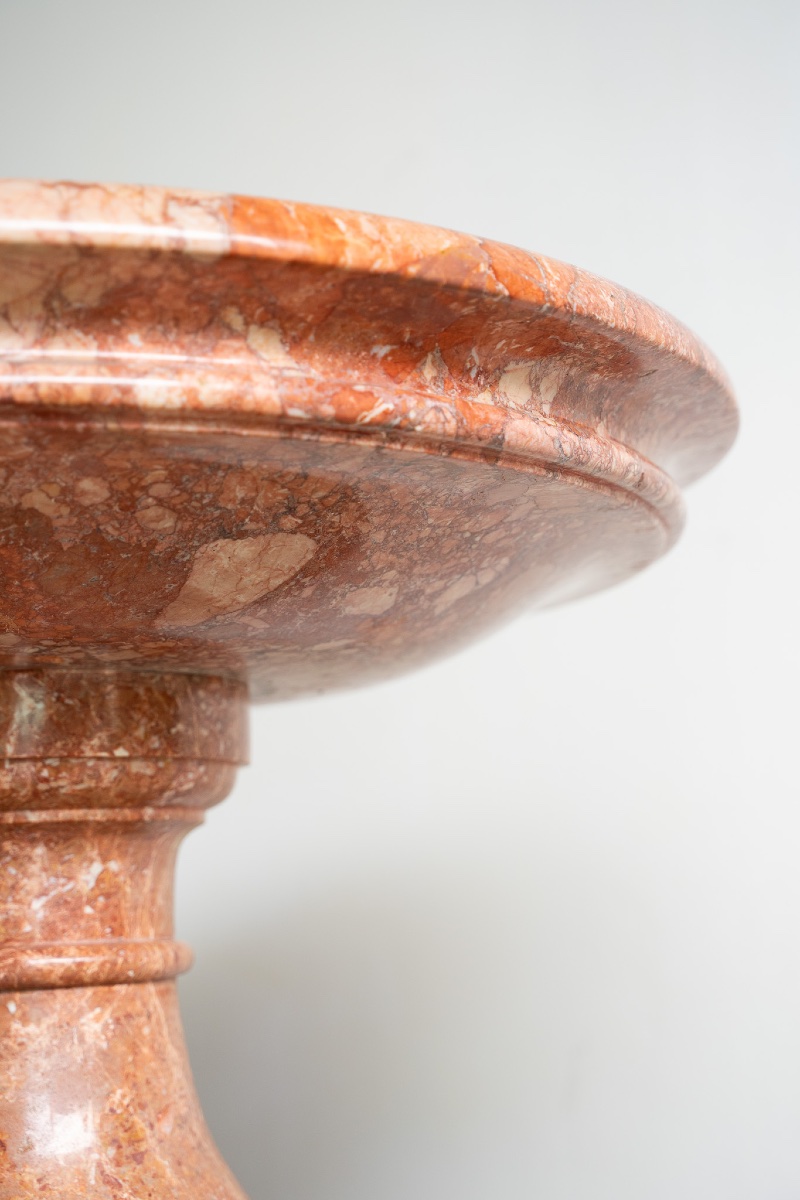 Baptismal Font In Breccia Pernice Marble-photo-4
