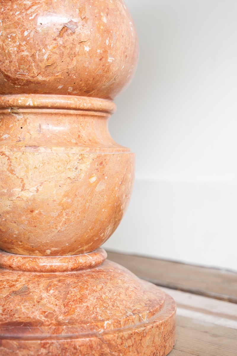 Baptismal Font In Breccia Pernice Marble-photo-5