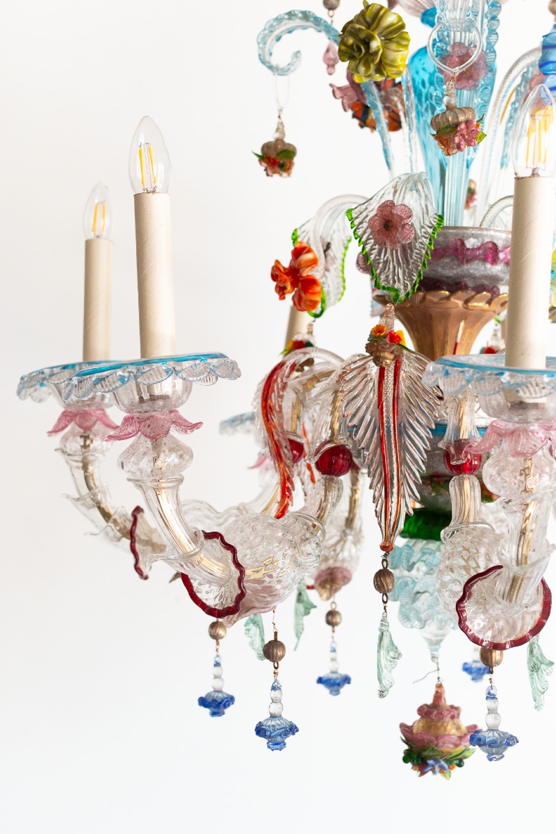 Murano Glass Chandelier – Italy, 1950s-photo-2