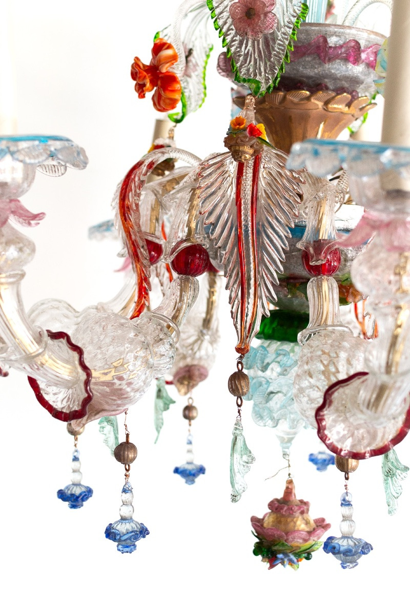 Murano Glass Chandelier – Italy, 1950s-photo-1