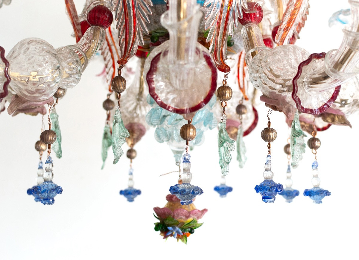 Murano Glass Chandelier – Italy, 1950s-photo-3