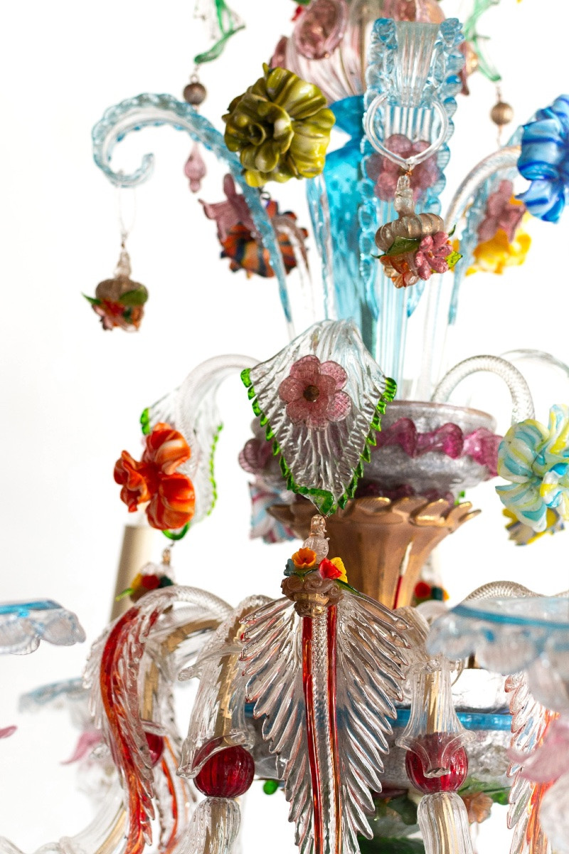 Murano Glass Chandelier – Italy, 1950s-photo-5