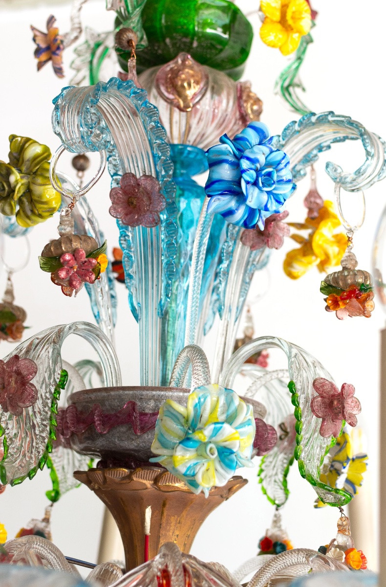 Murano Glass Chandelier – Italy, 1950s-photo-7