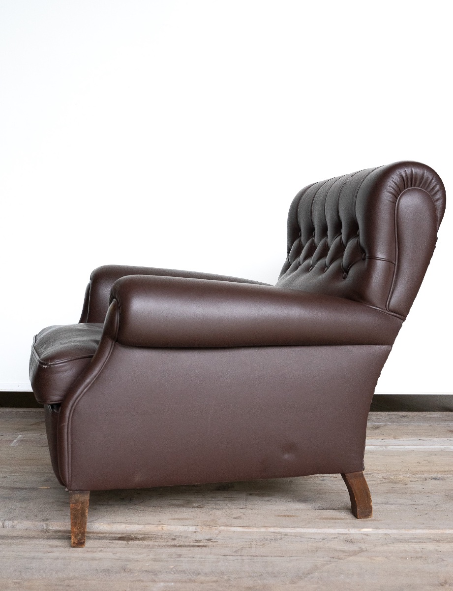 Pair Of Frau Armchairs In Dark Brown Leather – 1960s/70s-photo-6