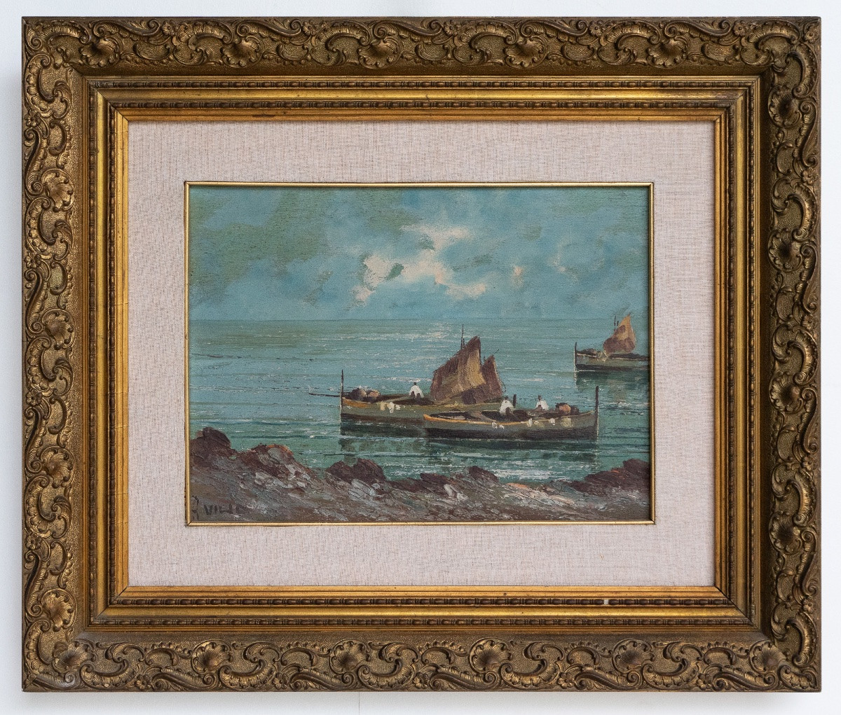 Pair Of Marine Paintings – Antonio Villa-photo-2