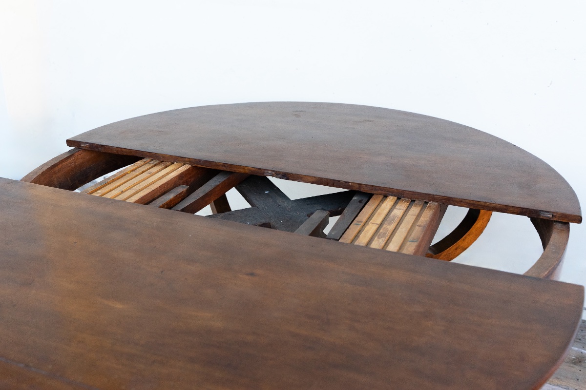 Round Walnut “cestello” Table – Mid 19th Century-photo-4