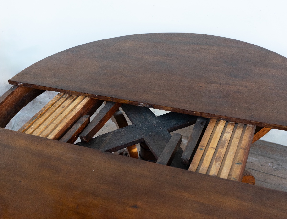 Round Walnut “cestello” Table – Mid 19th Century-photo-5