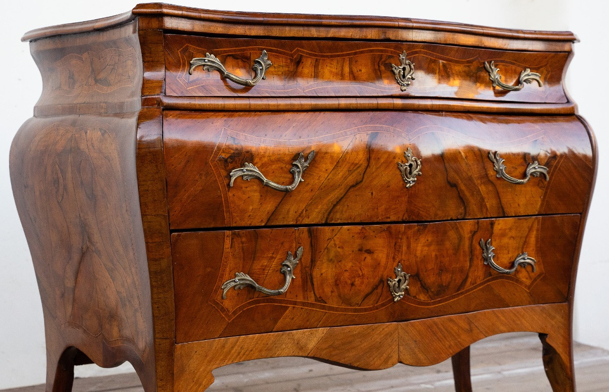 Commode vénitienne en noyer – Fin XVIIIe siècle-photo-4