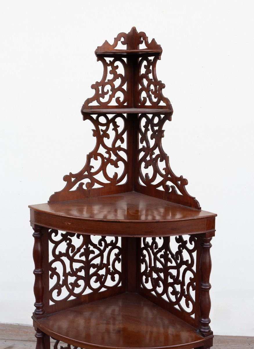 Paire d’encoignures en noyer – Émilie, XIXe siècle-photo-4