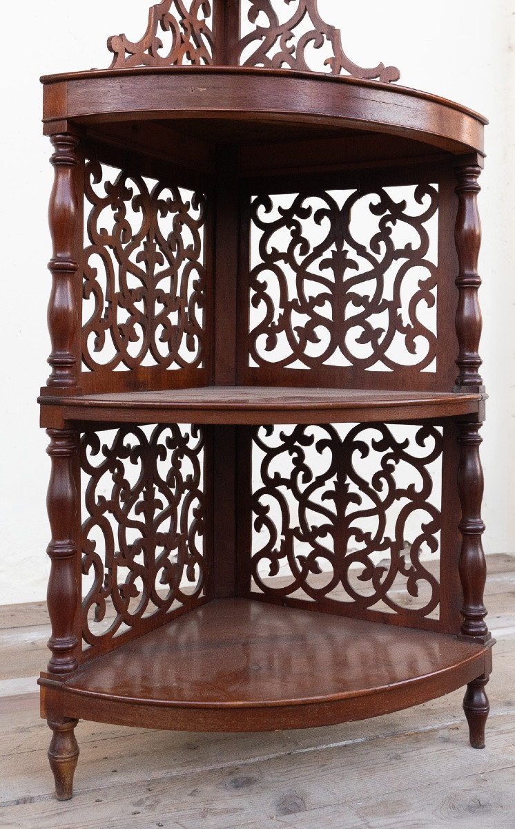 Paire d’encoignures en noyer – Émilie, XIXe siècle-photo-2