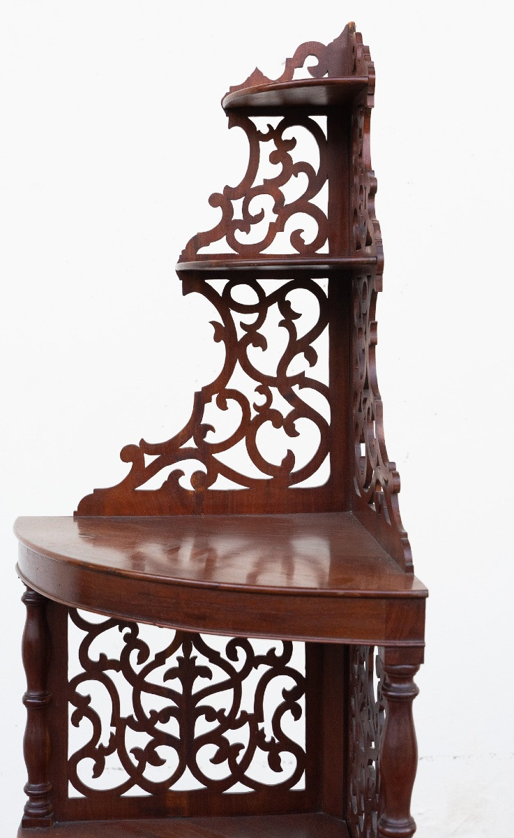 Paire d’encoignures en noyer – Émilie, XIXe siècle-photo-4