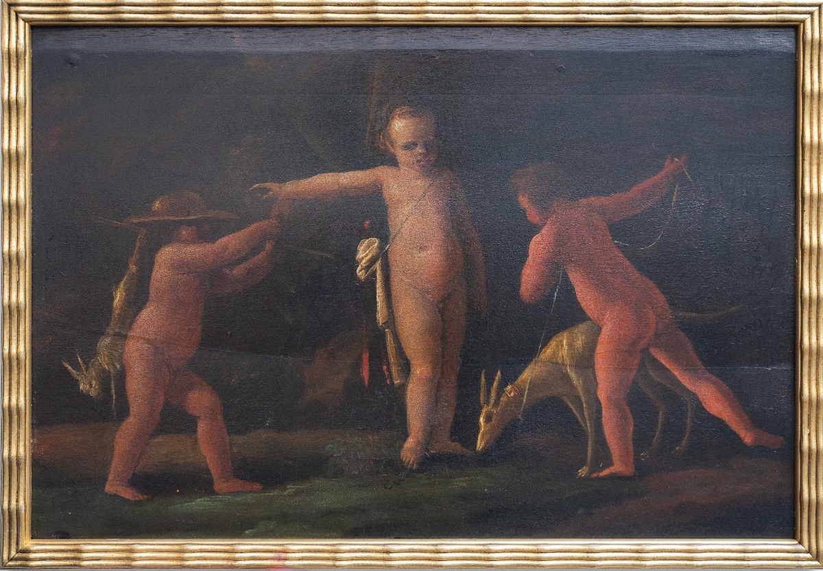 Paire de scènes de jeux d’enfants – École émilienne, fin du XVIIe siècle-photo-5