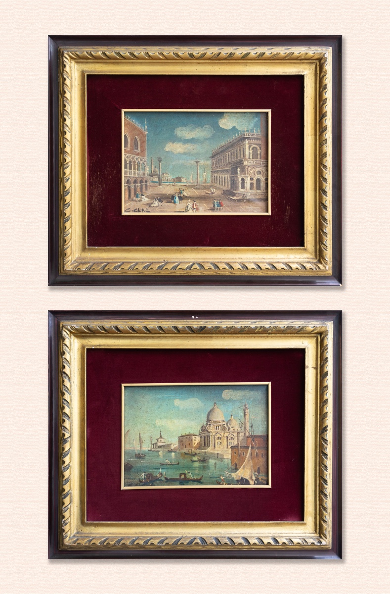 Paire de vues de Venise – début du XXe siècle