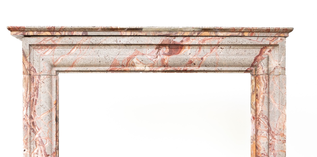 Antique Polychrome Marble Mantelpiece – Italy, Late 19th Century-photo-2