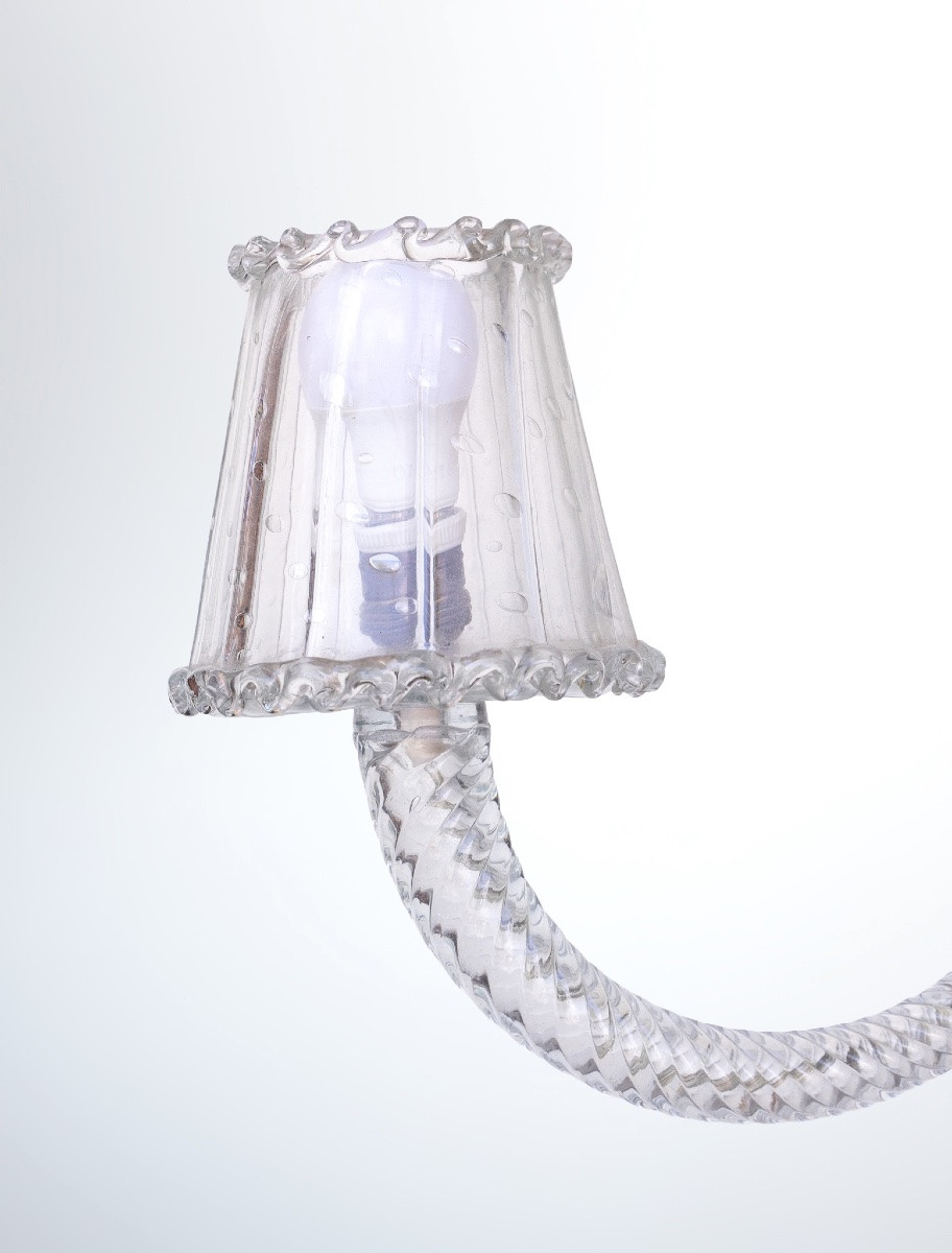 Lustre en verre de Murano par Fratelli Toso-photo-2