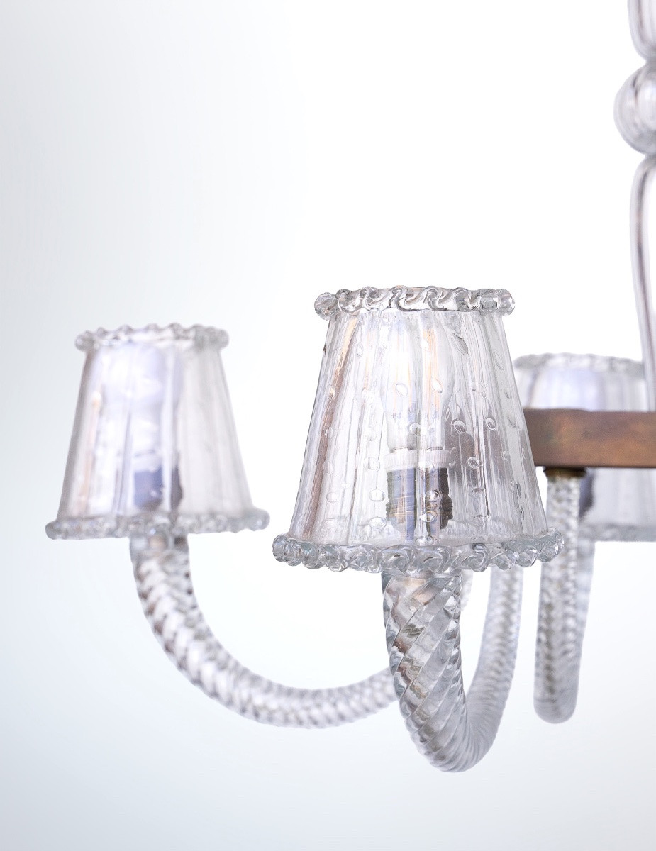 Lustre en verre de Murano par Fratelli Toso-photo-4