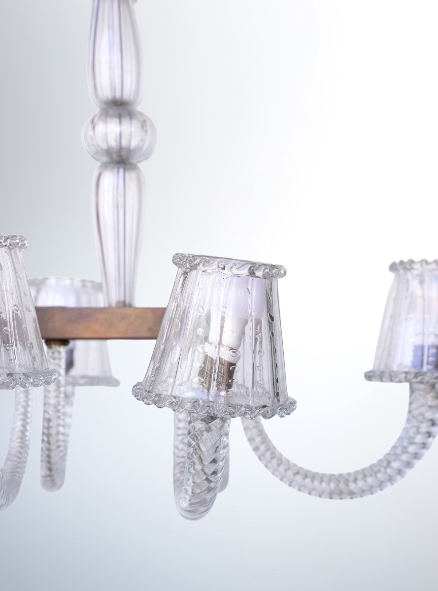 Lustre en verre de Murano par Fratelli Toso-photo-1
