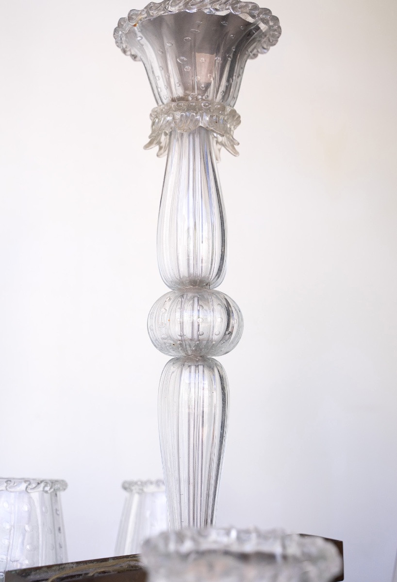 Lustre en verre de Murano par Fratelli Toso-photo-4