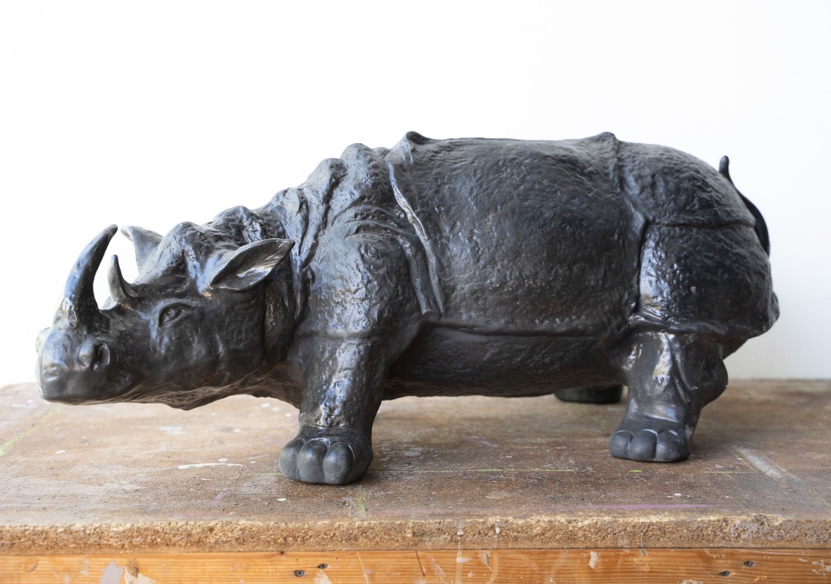 Ceramic Rhinoceros From Bassano