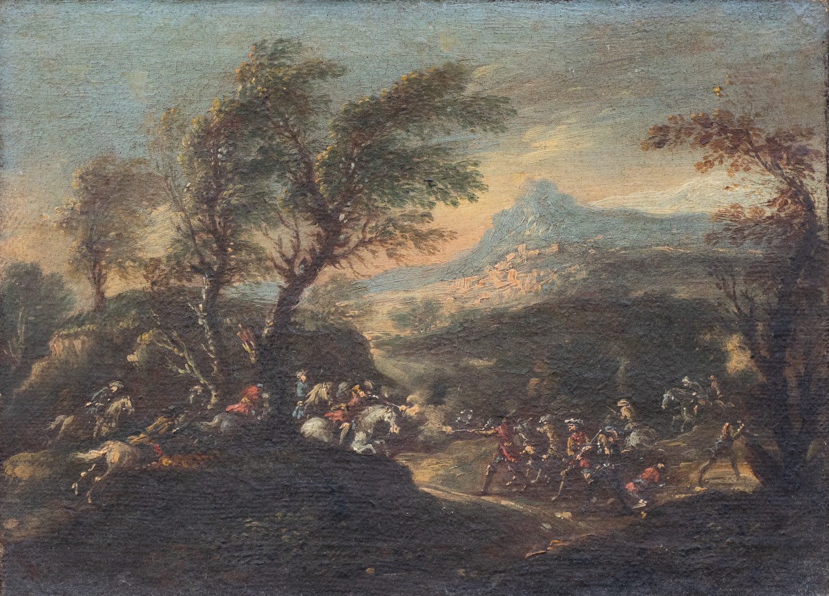 Battle Scene – Attributed To Francesco Graziani-photo-2
