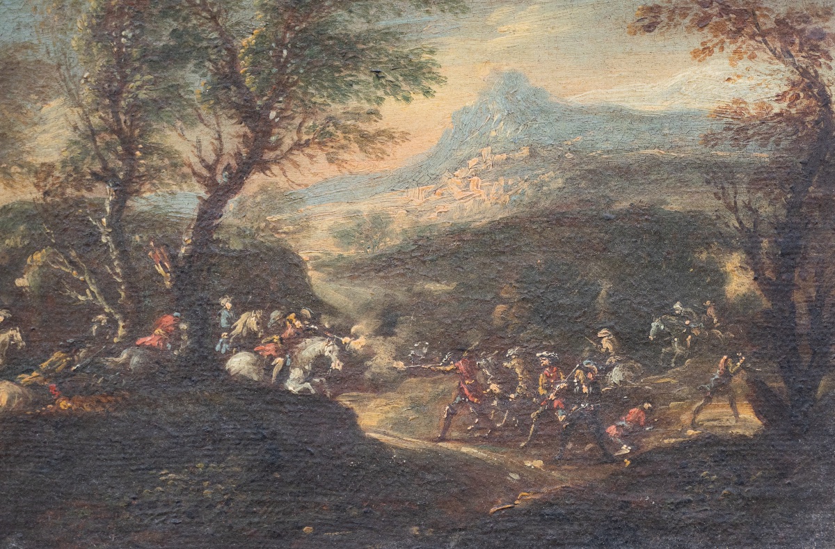 Battle Scene – Attributed To Francesco Graziani-photo-4