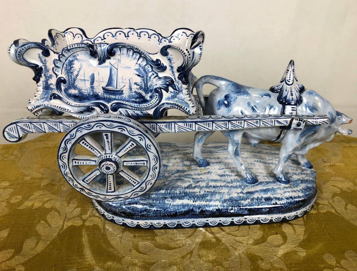  Early 19th Century  Delft Ceramic Centerpiece-photo-4