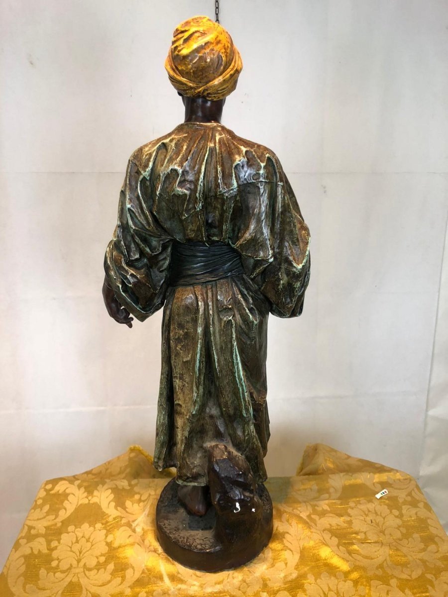 Early 20th French Polychrome Plaster Sculpture-photo-4