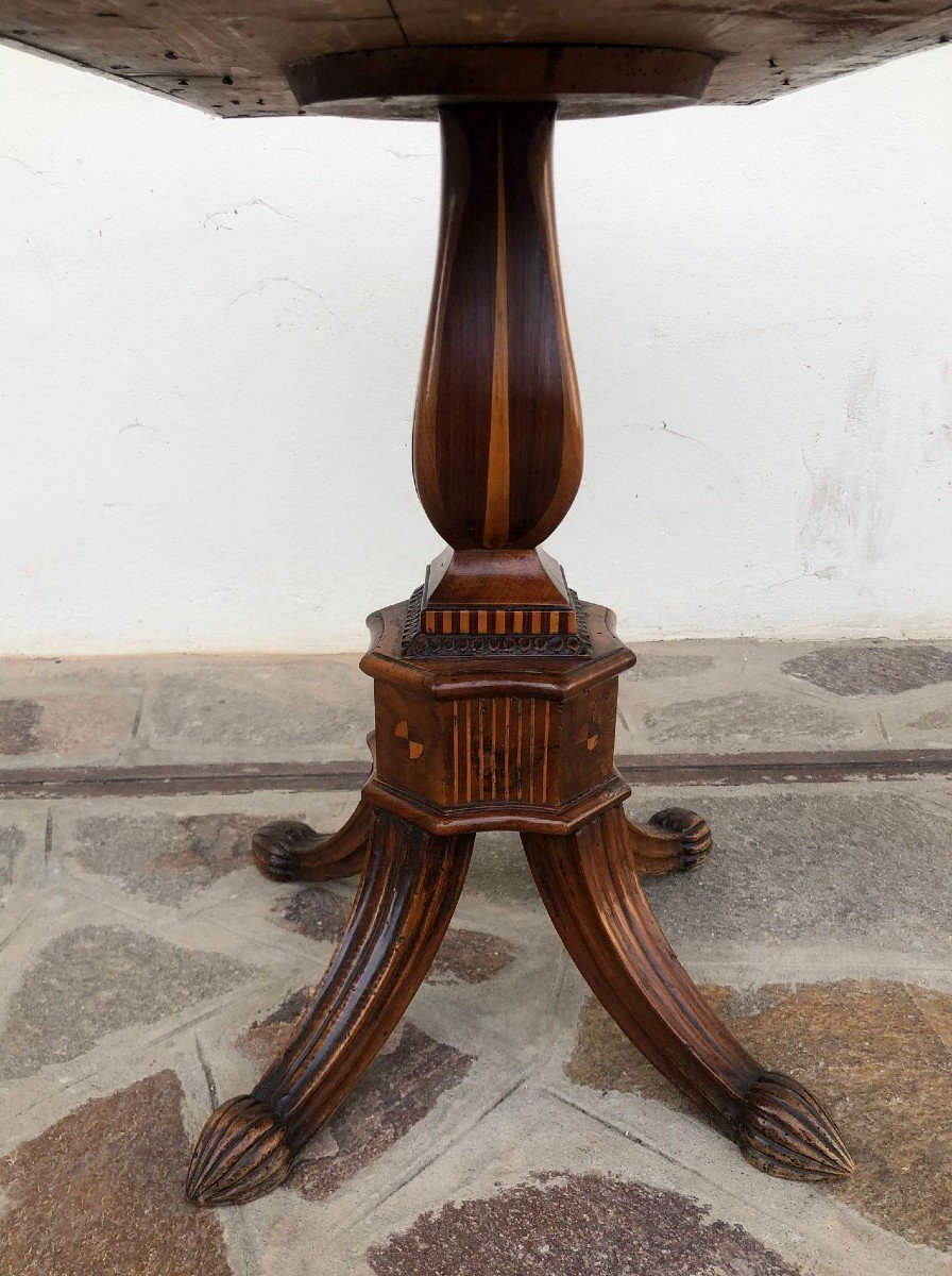 Small 19th Century Marquetry Coffee Table-photo-2