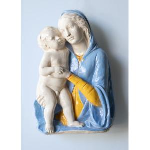 Madonna With Child Made Of Deruta Ceramics