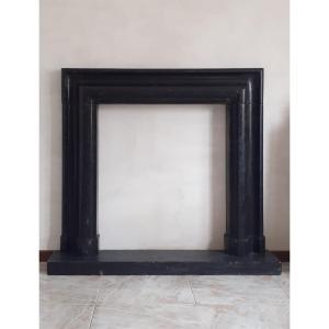 Rare Black Marquinia Marble Fireplace – Louis XIV Style